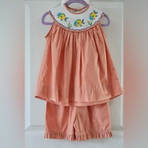 Smocked outfit set